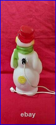Vintage Empire Lighted Blow Mold Santa, Snowman, NOEL Candle 13
