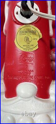 Vintage Empire Lighted Blow Mold Santa, Snowman, NOEL Candle 13