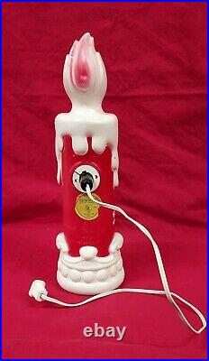 Vintage Empire Lighted Blow Mold Santa, Snowman, NOEL Candle 13
