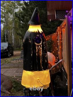 Vintage Empire Lighted Halloween Wicked Witch With Broom Blow Mold 39 Tall