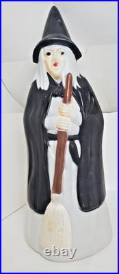 Vintage Empire Lighted Halloween Wicked Witch With Broom Blow Mold 39 Tall