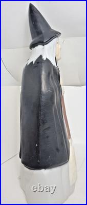 Vintage Empire Lighted Halloween Wicked Witch With Broom Blow Mold 39 Tall