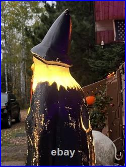 Vintage Empire Lighted Halloween Wicked Witch With Broom Blow Mold 39 Tall