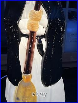 Vintage Empire Lighted Halloween Wicked Witch With Broom Blow Mold 39 Tall Vintage Empire Lighted Halloween Wicked Witch With Broom Blow Mold 39 Tall
