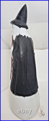 Vintage Empire Lighted Halloween Wicked Witch With Broom Blow Mold 39 Tall