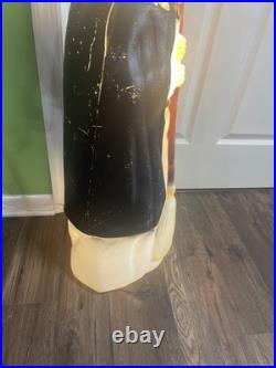 Vintage Empire Lighted Halloween Wicked Witch With Broom Blow Mold 39 Tall