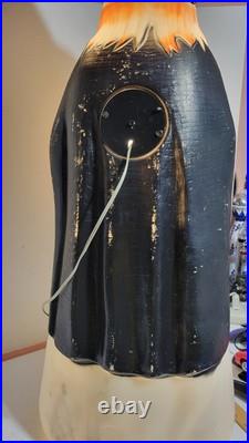 Vintage Empire Lighted Halloween Wicked Witch With Broom Blow Mold 39 Tall
