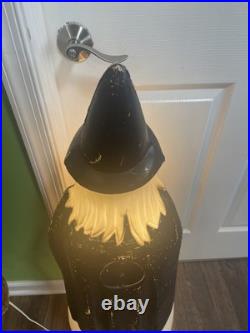 Vintage Empire Lighted Halloween Wicked Witch With Broom Blow Mold 39 Tall