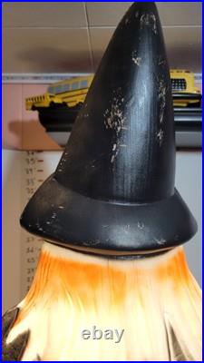 Vintage Empire Lighted Halloween Wicked Witch With Broom Blow Mold 39 Tall