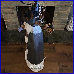 Vintage Empire Lighted Halloween Wicked Witch with Broom Blow Mold 39 Tall Works
