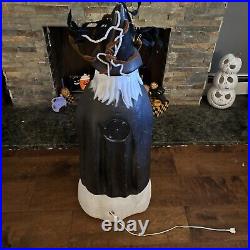 Vintage Empire Lighted Halloween Wicked Witch with Broom Blow Mold 39 Tall Works