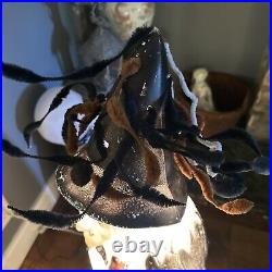 Vintage Empire Lighted Halloween Wicked Witch with Broom Blow Mold 39 Tall Works