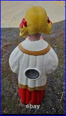 Vintage Empire Poloron Blow Mold Choir Girl & Boy Light Up! Approx 50