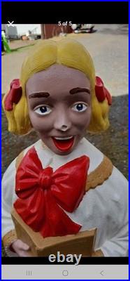 Vintage Empire Poloron Blow Mold Choir Girl & Boy Light Up! Approx 50