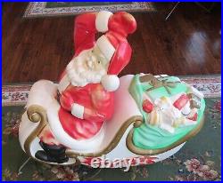 Vintage Empire Santa Blow Mold with 2 Reindeer