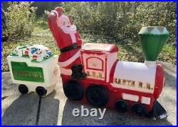 Vintage Empire Santa Choo Choo Train RR and Tender Blow Mold. 1972