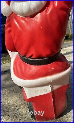 Vintage Empire Santa Choo Choo Train RR and Tender Blow Mold. 1972