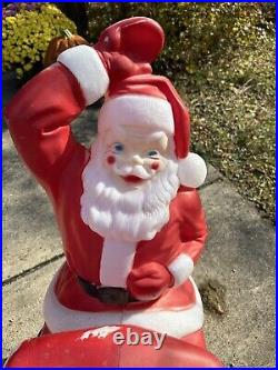 Vintage Empire Santa Choo Choo Train RR and Tender Blow Mold. 1972