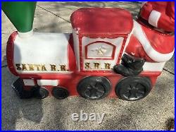 Vintage Empire Santa Choo Choo Train RR and Tender Blow Mold. 1972