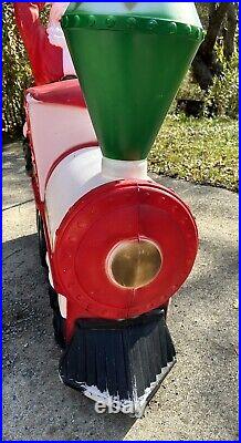 Vintage Empire Santa Choo Choo Train RR and Tender Blow Mold. 1972