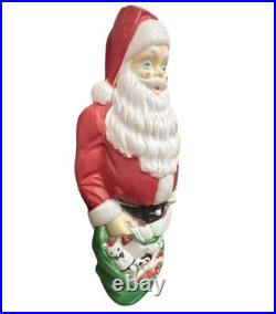 Vintage Empire Santa Claus Blow Mold 46 Green Toy Sack Christmas Lighted CLEAN