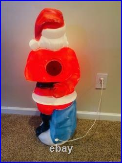 Vintage Empire Santa Claus withGift Lighted Christmas Blow Mold Lawn Decor 34