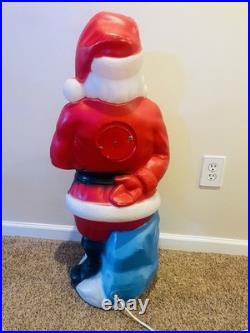 Vintage Empire Santa Claus withGift Lighted Christmas Blow Mold Lawn Decor 34