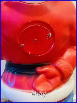 Vintage Empire Santa Claus withGift Lighted Christmas Blow Mold Lawn Decor 34