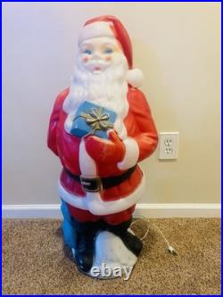 Vintage Empire Santa Claus withGift Lighted Christmas Blow Mold Lawn Decor 34