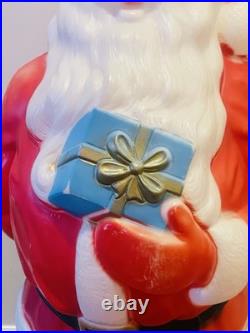 Vintage Empire Santa Claus withGift Lighted Christmas Blow Mold Lawn Decor 34