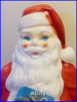 Vintage Empire Santa Claus withGift Lighted Christmas Blow Mold Lawn Decor 34
