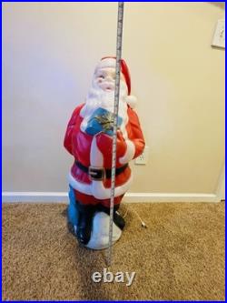 Vintage Empire Santa Claus withGift Lighted Christmas Blow Mold Lawn Decor 34