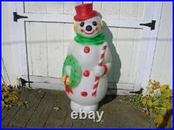 Vintage Empire Snowman Wreath & Cane Blow Mold 48 Local Pick Up Only