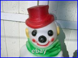 Vintage Empire Snowman Wreath & Cane Blow Mold 48 Local Pick Up Only