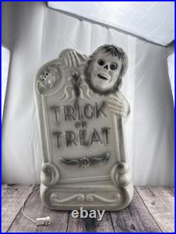 Vintage Empire Tomestone, Graveyard, Haloween Blow Mold 28 Tall Skeleton
