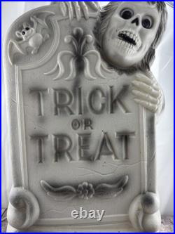 Vintage Empire Tomestone, Graveyard, Haloween Blow Mold 28 Tall Skeleton