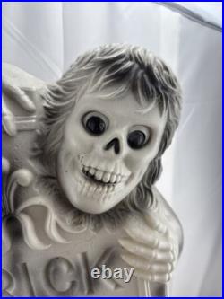 Vintage Empire Tomestone, Graveyard, Haloween Blow Mold 28 Tall Skeleton