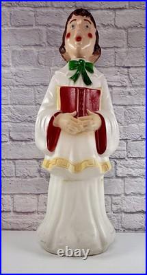 Vintage Empire Victorian Blow Mold Girl Choir Caroler Holiday Christmas 30