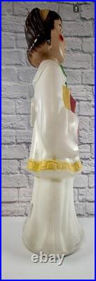 Vintage Empire Victorian Blow Mold Girl Choir Caroler Holiday Christmas 30