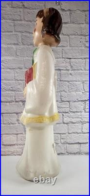 Vintage Empire Victorian Blow Mold Girl Choir Caroler Holiday Christmas 30