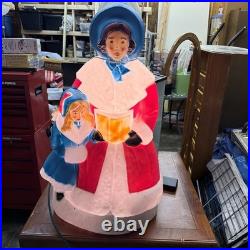 Vintage Empire Victorian Dickens Blow Mold Woman Girl Caroler 34 Vintage Rare