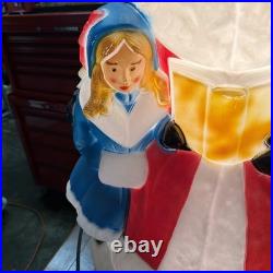 Vintage Empire Victorian Dickens Blow Mold Woman Girl Caroler 34 Vintage Rare