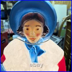 Vintage Empire Victorian Dickens Blow Mold Woman Girl Caroler 34 Vintage Rare