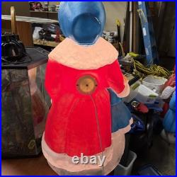 Vintage Empire Victorian Dickens Blow Mold Woman Girl Caroler 34 Vintage Rare