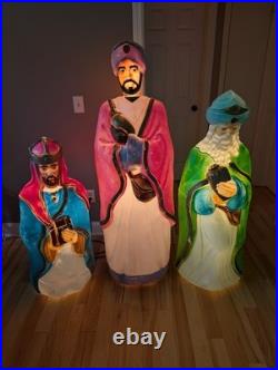 Vintage Empire Wisemen 5ft Life Size 3 Wise Men XL Nativity Christmas Blow Molds