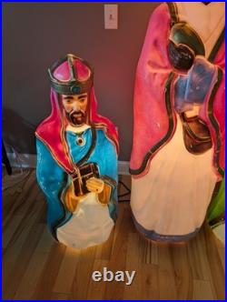 Vintage Empire Wisemen 5ft Life Size 3 Wise Men XL Nativity Christmas Blow Molds