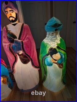 Vintage Empire Wisemen 5ft Life Size 3 Wise Men XL Nativity Christmas Blow Molds