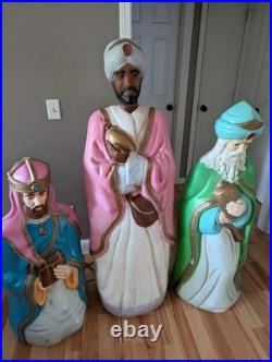Vintage Empire Wisemen 5ft Life Size 3 Wise Men XL Nativity Christmas Blow Molds
