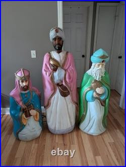Vintage Empire Wisemen 5ft Life Size 3 Wise Men XL Nativity Christmas Blow Molds