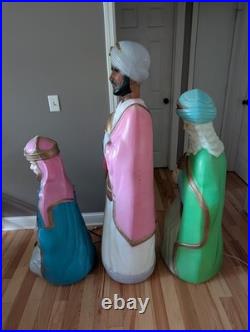 Vintage Empire Wisemen 5ft Life Size 3 Wise Men XL Nativity Christmas Blow Molds